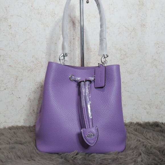 Coach Rowan Drawstring Bucket Bag (Iris) - Picture 3 of 9